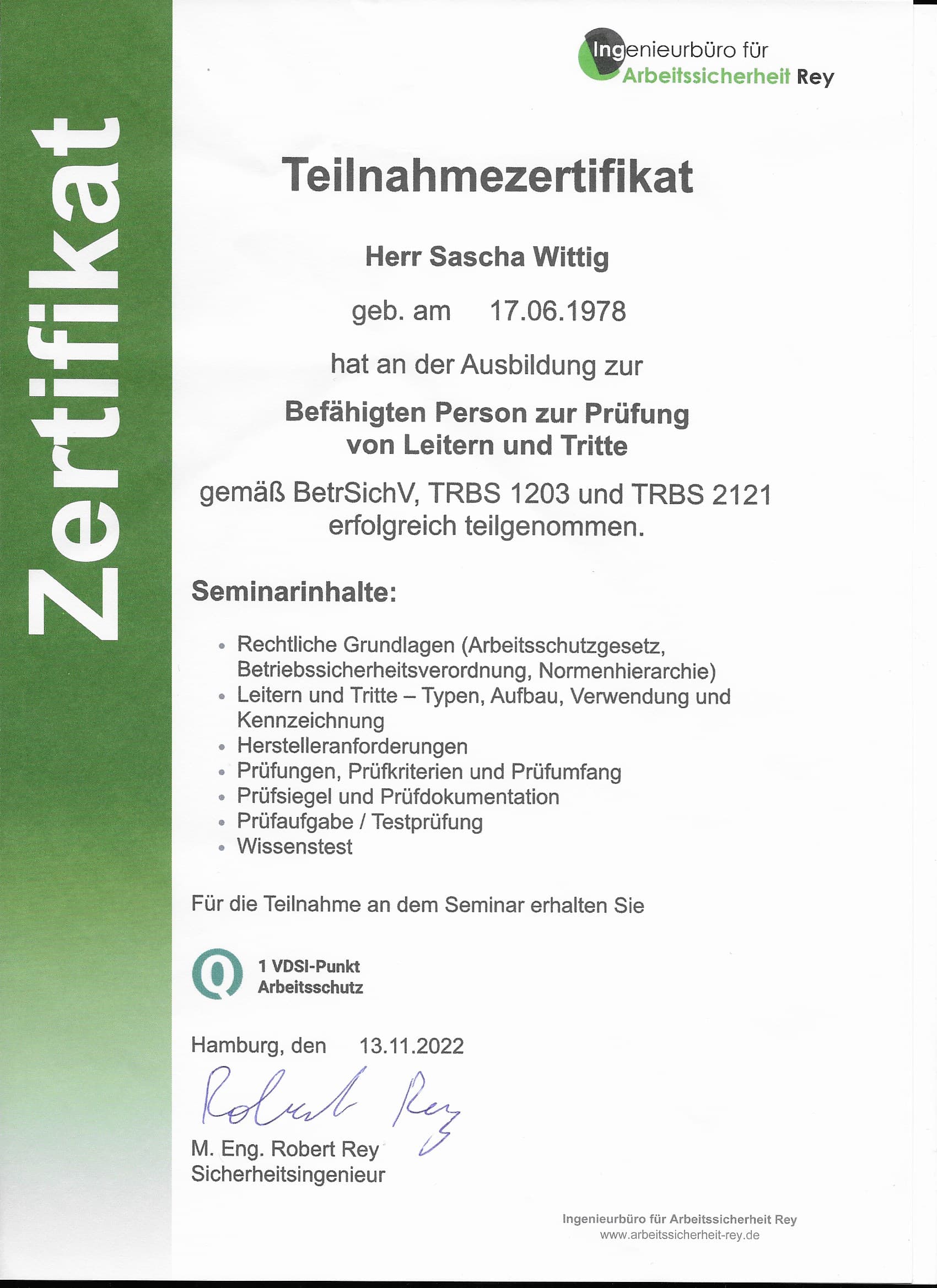 Zertifikat